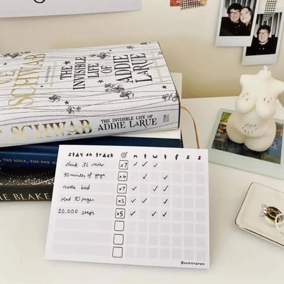 Stay On Track A6 Habit Tracker Memo Pad