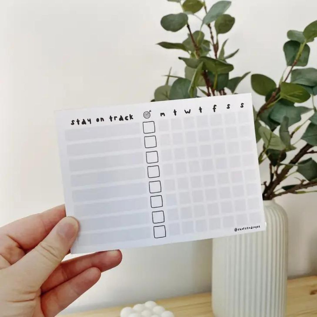 Stay On Track A6 Habit Tracker Memo Pad