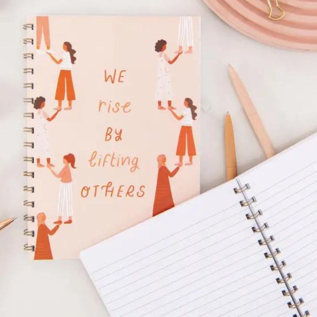 We Rise By Lifting Others Lined Notebook