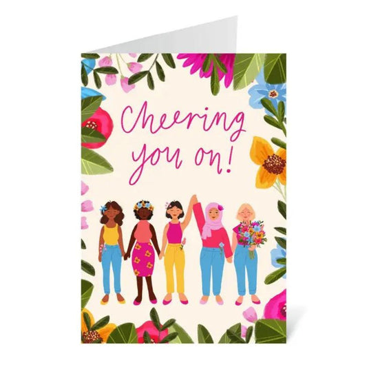 'Cheering You On!' Encouragement Greetings Card